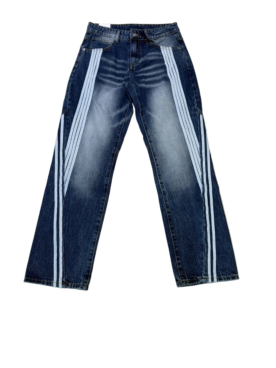 Jeans Blue Strisce Bianche