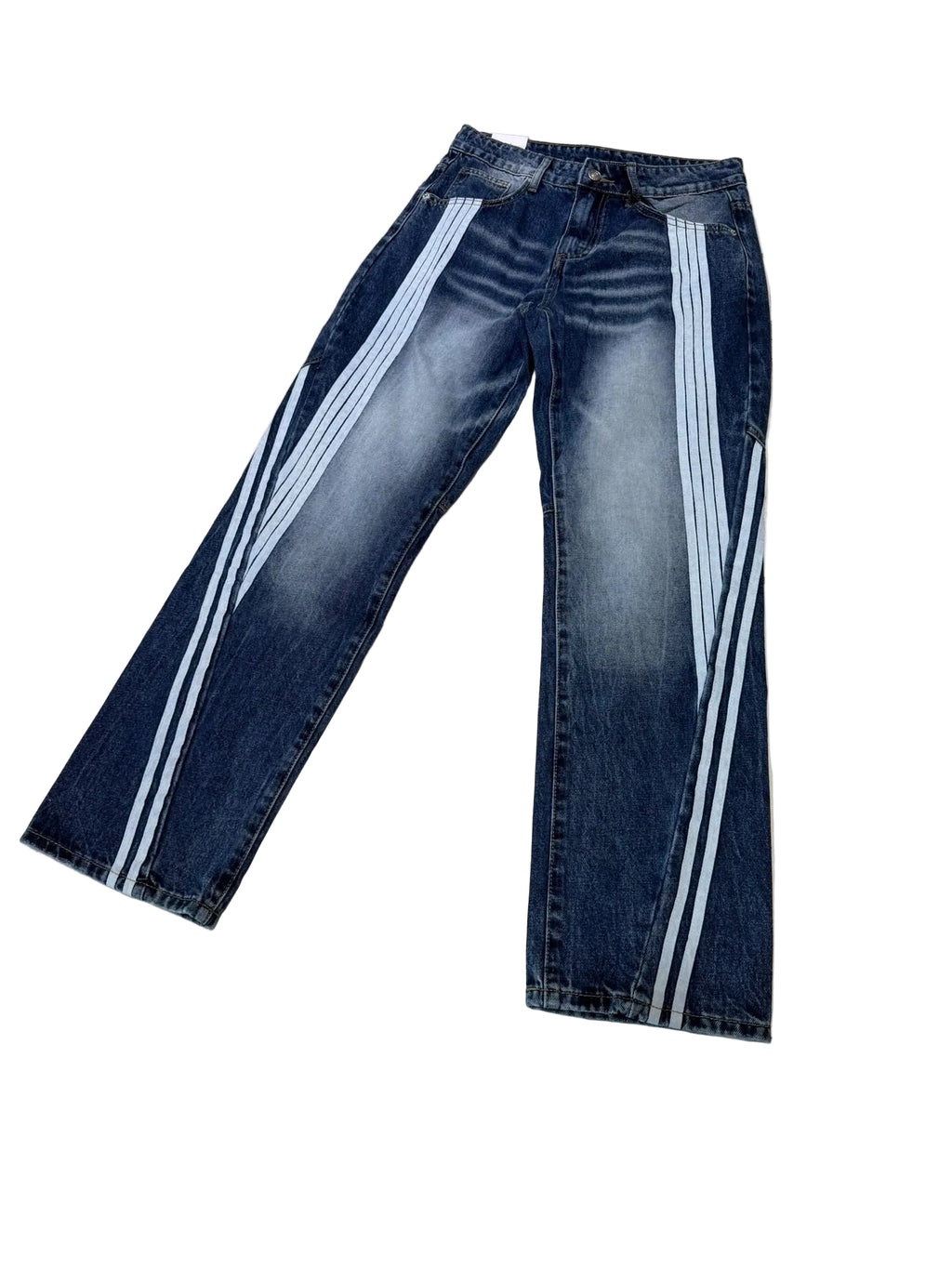 Jeans Blue Strisce Bianche