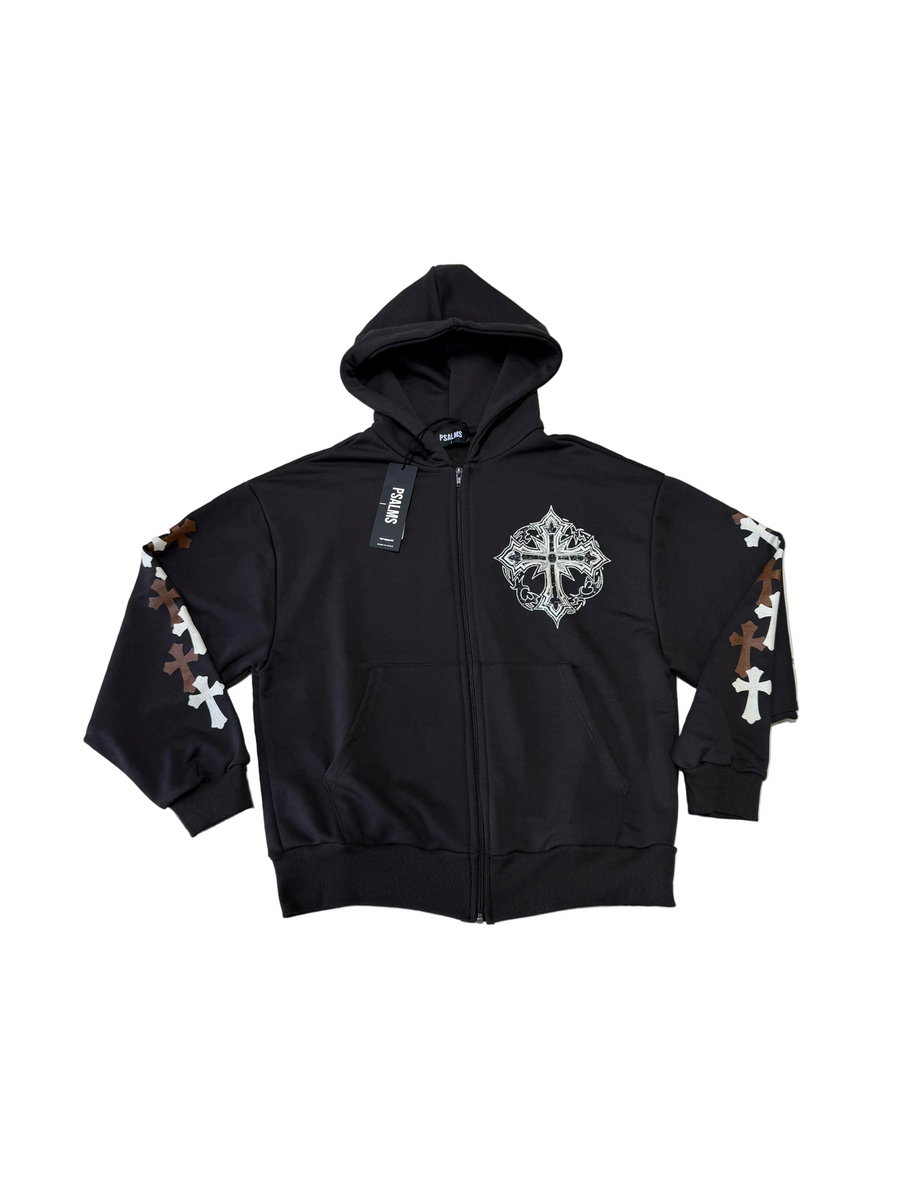 Felpa zip croci