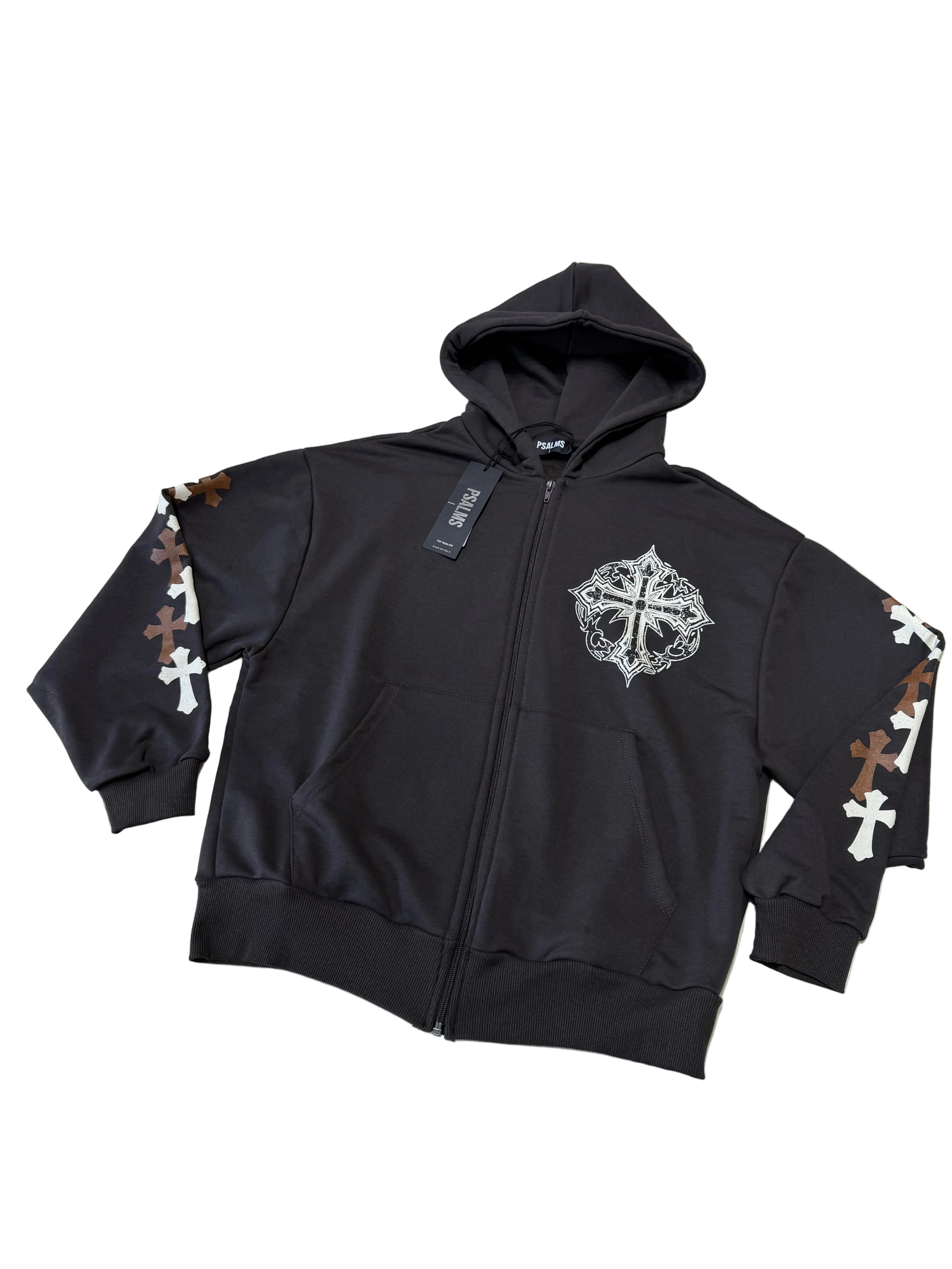 Felpa zip croci